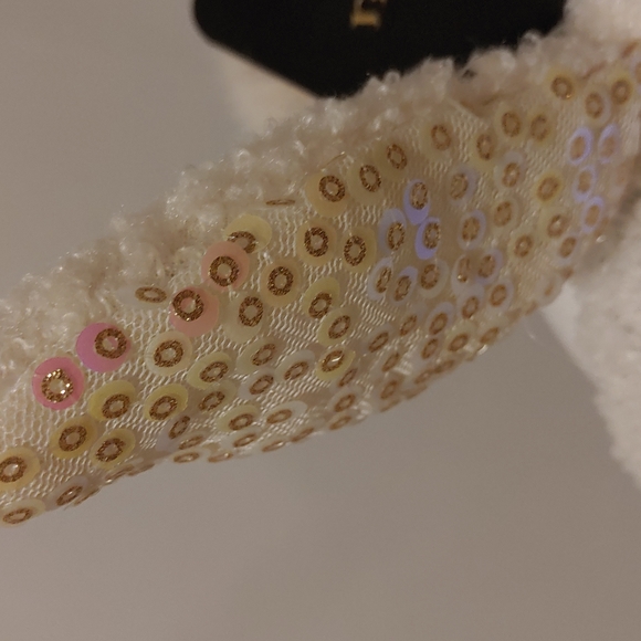 nOir bunny headband with hair tie - Picture 2 of 10